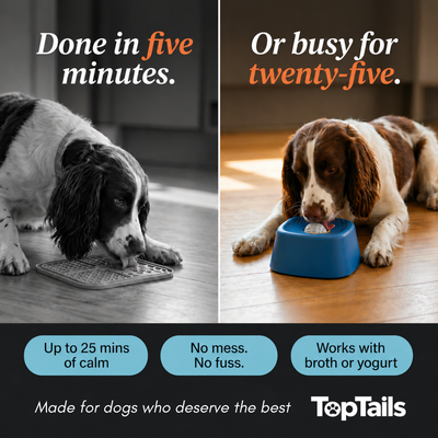 TopTails SpinBowl™ Spinning Dog Bowl - Slow Feeder for Liquid Treats