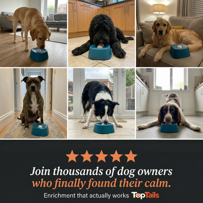 TopTails SpinBowl™ Spinning Dog Bowl - Slow Feeder for Liquid Treats