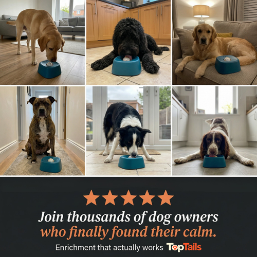 TopTails SpinBowl™ Spinning Dog Bowl - Slow Feeder for Liquid Treats